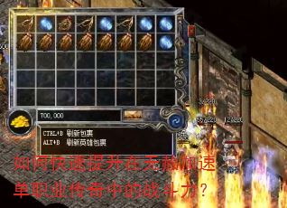 如何快速提升在无赦加速单职业传奇中的战斗力? 如何快速提升在无赦加速单职业传奇中的战斗力?