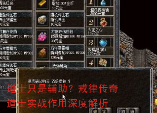 道士只是辅助?戒律传奇道士实战作用深度解析 道士只是辅助?戒律传奇道士实战作用深度解析