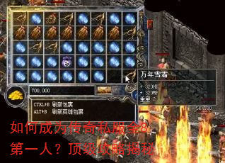 如何成为传奇私服全8第一人?顶级攻略揭秘 如何成为传奇私服全8第一人?顶级攻略揭秘