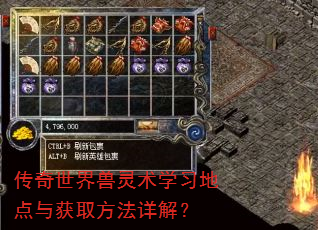 传奇世界兽灵术学习地点与获取方法详解? 传奇世界兽灵术学习地点与获取方法详解?