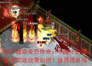 新开超级变态传奇sf中道士的嗜血术实战效果如何?值得培养吗? 新开超级变态传奇sf中道士的嗜血术实战效果如何?值得培养吗?