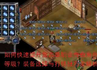 如何快速提升复古单职业传奇角色等级?装备选择与打怪技巧全解析 如何快速提升复古单职业传奇角色等级?装备选择与打怪技巧全解析