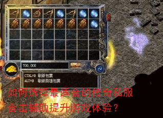 如何选择最适合的传奇私服合击辅助提升游戏体验? 如何选择最适合的传奇私服合击辅助提升游戏体验?